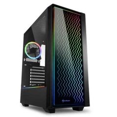 Case computer desktop ATX Sharkoon LIT 200 Nero