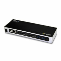 USB Hub Startech DK30A2DH Black/Silver Silver 40 W