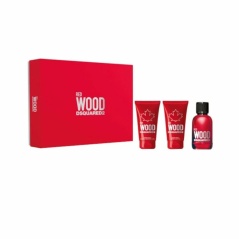 Women's Perfume Set Dsquared2 Red Wood 3 Pieces