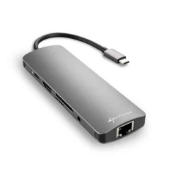 USB Hub Sharkoon 4044951026739 Grey Dark grey