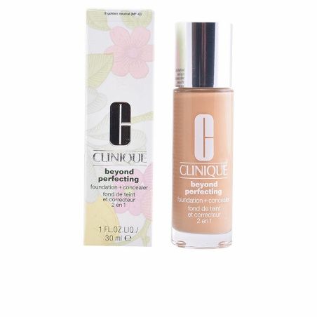 Base per Trucco Fluida Clinique Beyond Perfecting 8-golden neutral 2 in 1 (30 ml)