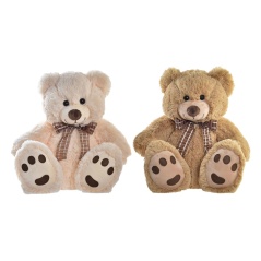 Teddy Bear DKD Home Decor Lasso 35 x 30 x 41 cm Beige Brown Children's Bear (2 Units)