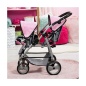 Doll Stroller Reig Grey Pink Twinned