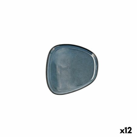 Flat plate Bidasoa Ikonic Ceramic Blue (14 x 13,6 x 0,8 cm) (Pack 12x)
