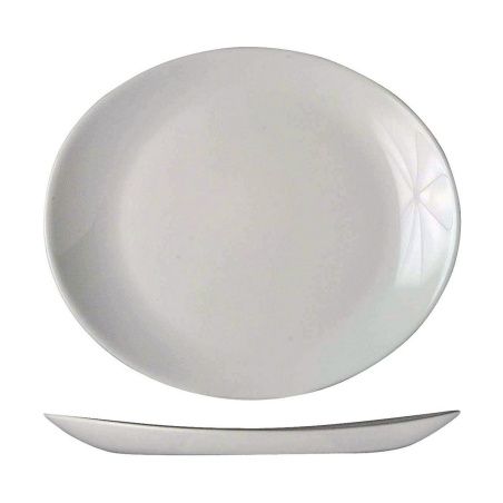 Flat Plate Arcoroc Restaurant 30 x 26 cm White Glass (6 Units)
