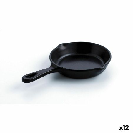 Pan for Serving Aperitifs Quid A'bordo Black Plastic (12 Units) (Pack 12 x)
