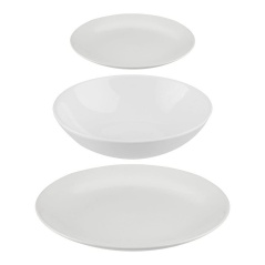 Tableware Secret de Gourmet Ceramic White 18 Pieces