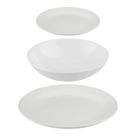 Servizio di Piatti Secret de Gourmet Bianco Ceramica 18 Pezzi