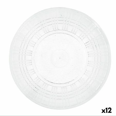 Flat plate Quid Viba Transparent Plastic 26 cm Ø 26 cm (12 Units) (Pack 12x)