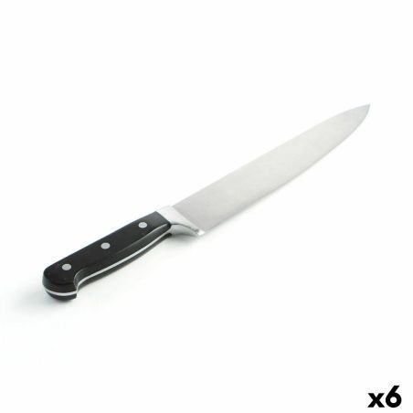 Chef's knife Quid Professional Inox Chef Black Black Metal 25 cm (Pack 6x)