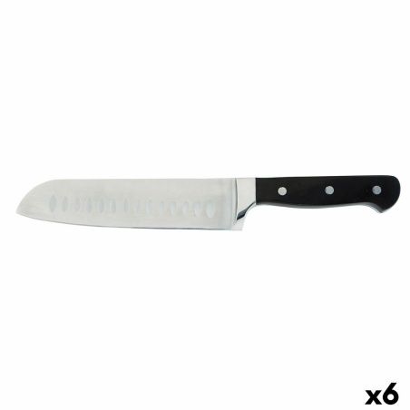 Santoku Knife Quid Professional Inox Chef Black Black Metal (Pack 6x)