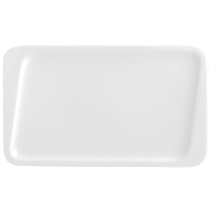 Flat plate Quid Chef Ceramic White 30 x 18 cm (6 Units) (Pack 6x)