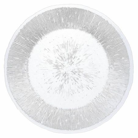 Flat plate Quid Lonja Transparent Glass (Ø 32,7 cm) (6 Units) (Pack 6x)