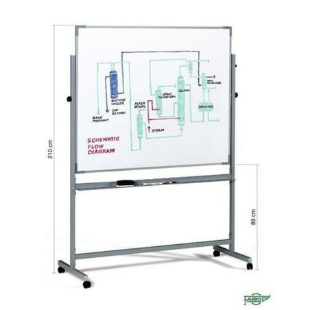 Whiteboard Faibo Base or stand Double-sided 122 x 100 cm