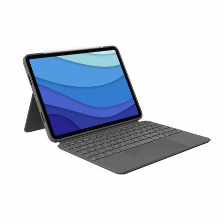 Custodia per iPad + Tastiera Logitech iPad Pro 11 iPad Pro 2020 11 Grigio Qwerty in Spagnolo QWERTY