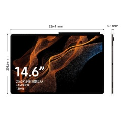 Tablet Samsung Galaxy Tab S8 Ultra 5G 8 GB RAM 14,6" 128 GB Black 14.6"
