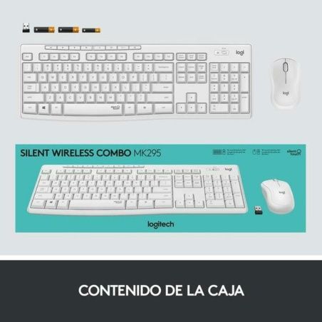 Tastiera e Mouse Logitech MK295 Bianco Qwerty in Spagnolo