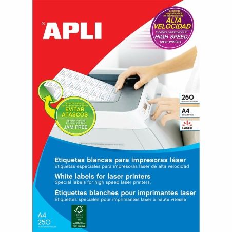 Adhesive labels Apli 105 x 37mm White 105 x 37 mm