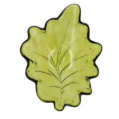 Vassoio per aperitivi Quid Foglio Verde Vetro (19 x 14 x 4 cm) (Pack 6x)