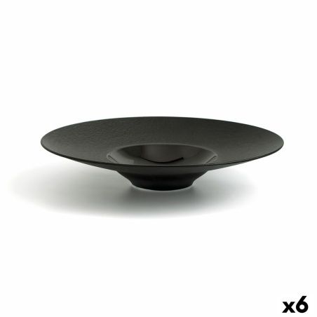 Piatto Fondo Ariane Gourmet Ceramica Nero (Ø 28 cm) (6 Unità)