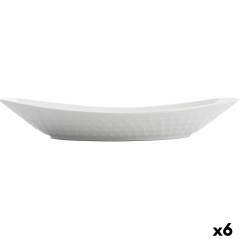 Serving Platter Quid Gastro 30 x 14,5 x 6 cm Ceramic White (6 Units)