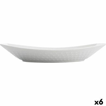 Teglia da Cucina Quid Gastro 30 x 14,5 x 6 cm Ceramica Bianco (6 Unità)