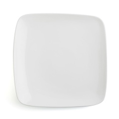 Flat plate Ariane Vital Squared Ceramic White (30 x 22 cm) (6 Units)