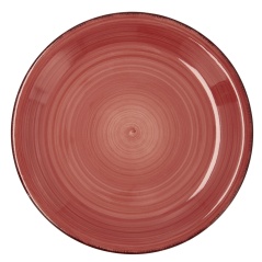 Flat plate Quid Vita Ceramic Red (Ø 27 cm) (12 Units)