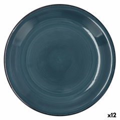 Piatto da pranzo Quid Zafiro Vita Azzurro Ceramica Ø 27 cm (12 Unità)