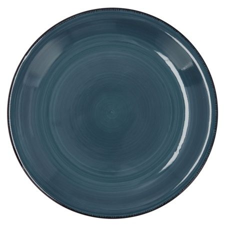 Flat plate Quid Vita Ceramic Blue (Ø 27 cm) (12 Units)