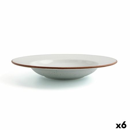 Piatto Fondo Ariane Terra Ceramica Beige (Ø 26 cm) (6 Unità)
