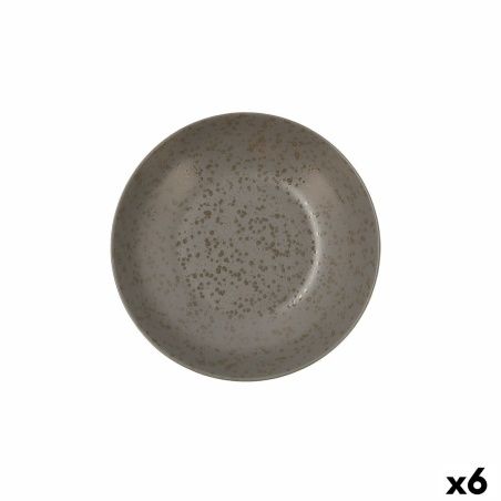 Deep Plate Ariane Oxide Ceramic Grey (Ø 21 cm) (6 Units)