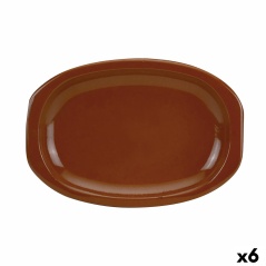 Serving Platter Raimundo Barro Profesional Baked clay Brown 6 Units 36 x 25 cm