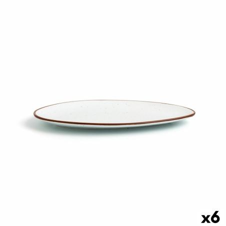 Piatto da pranzo Ariane Terra Triangolare Beige Ceramica Ø 29 cm (6 Unità)