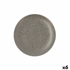 Flat plate Ariane Oxide Ceramic Grey (Ø 24 cm) (6 Units)