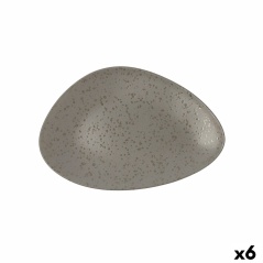 Piatto da pranzo Ariane Oxide Triangolare Grigio Ceramica Ø 29 cm (6 Unità)