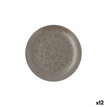 Piatto da pranzo Ariane Oxide Grigio Ceramica Ø 21 cm (12 Unità)