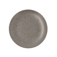 Flat plate Ariane Oxide Ceramic Grey Ø 27 cm (6 Units)