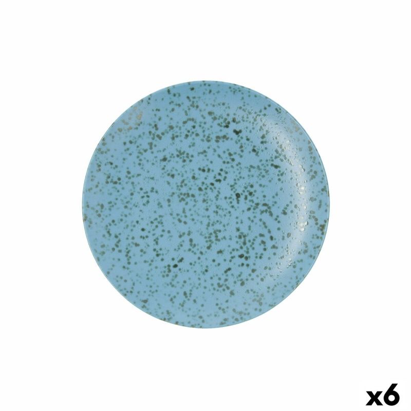 Piatto da pranzo Ariane Oxide Azzurro Ceramica Ø 24 cm (6 Unità)