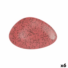 Piatto da pranzo Ariane Oxide Triangolare Rosso Ceramica Ø 29 cm (6 Unità)