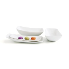 Piatto da pranzo Ariane Vital Rectangular Rettangolare Bianco Ceramica 24 x 13 cm (12 Unità)