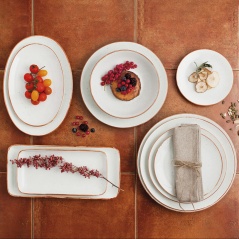 Piatto da pranzo Ariane Terra Beige Ceramica (6 Unità)