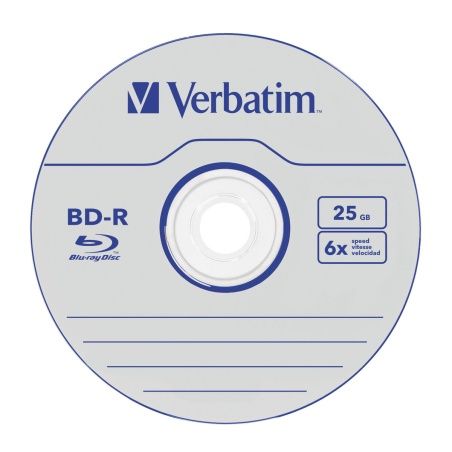 Blu-Ray BD-R Verbatim Datalife 50 Unità 25 GB 6x
