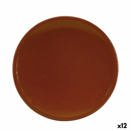 Piatto Raimundo Barro Profesional Rifrattore Argilla cotta Ceramica Marrone 22 cm (12 Unità)