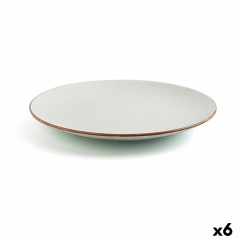 Piatto da pranzo Ariane Terra Beige Ceramica Ø 31 cm (6 Unità)