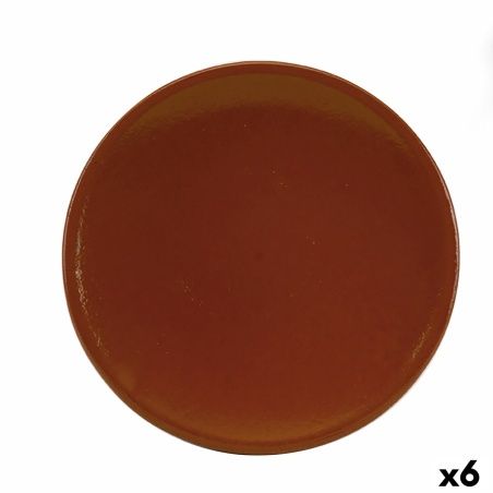 Serving Platter Raimundo Barro Profesional Brown Baked clay Ø 30 cm (6 Units)