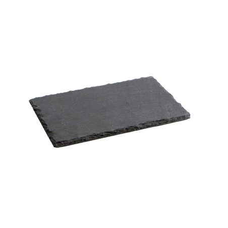 Slate Effect Ceramic Tray Quid Gastro Fresh Black (40 x 30 cm) (12 Units)