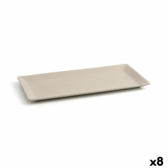 Snack tray Quid Mineral Gres Beige Ceramic 15 x 30 cm (8 Units)