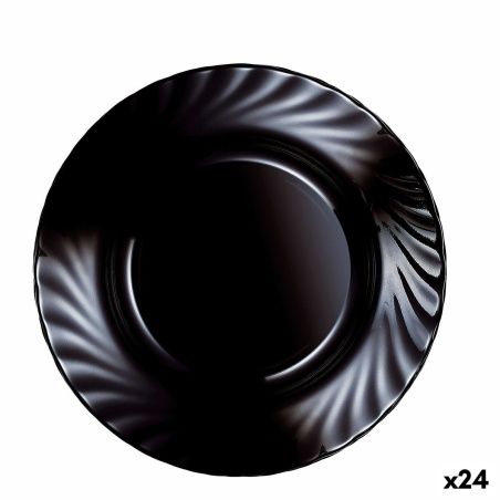 Deep Plate Luminarc Trianon Black Glass (ø 22,5 cm) (24 Units)