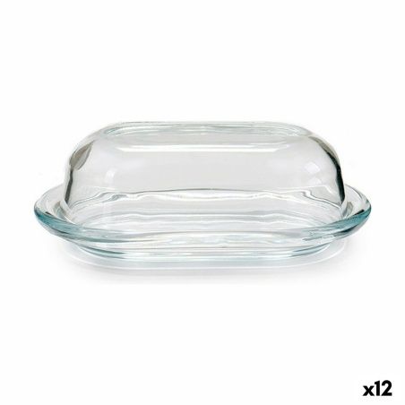 Butter Dish Glass (13 x 7 x 19,7 cm) (12 Units)